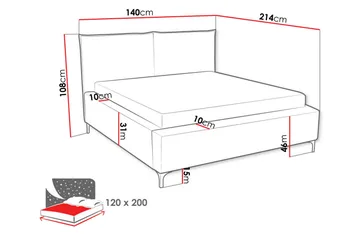 Knocklong Sängram 120x200 cm - Möbler - Sovrum - Sängram & sängstomme