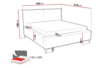 Knocklong Sängram 120x200 cm - Möbler - Sovrum - Sängram & sängstomme