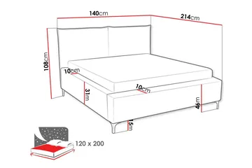 Knocklong Sängram 120x200 cm - Möbler - Sovrum - Sängram & sängstomme