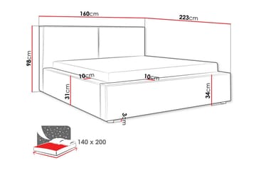 Knocklong Sängram 140x200 cm - Möbler - Sovrum - Sängram & sängstomme
