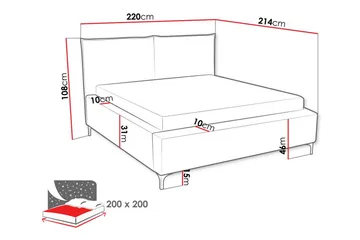 Knocklong Sängram 200x200 cm - Möbler - Sovrum - Sängram & sängstomme