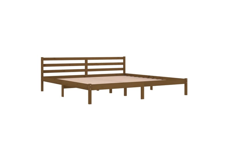 KOKORO Sängram 200x200 cm Honungsbrun - Brun - Möbler - Sovrum - Sängram & sängstomme