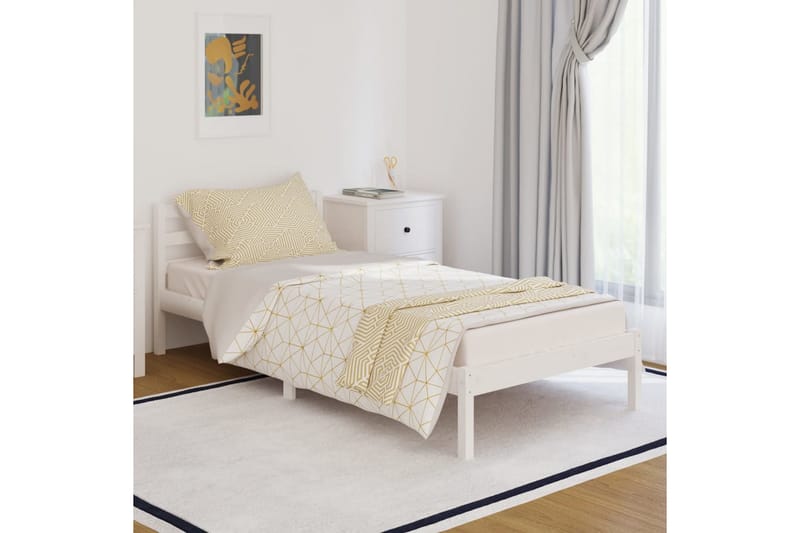 KOKORO Sängram 90x200 cm Vit - Vit - Möbler - Sovrum - Sängram & sängstomme