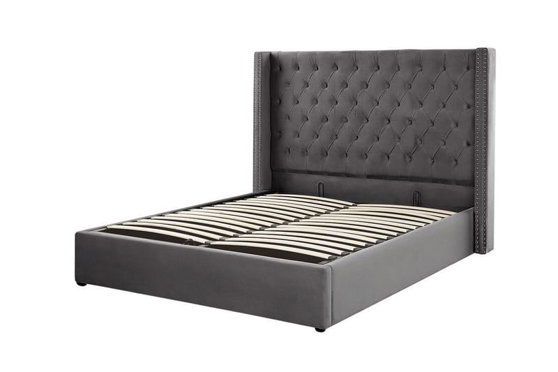 Kymmen Dubbelsäng 160x200 cm - Grå - Möbler - Sovrum - Sängram & sängstomme