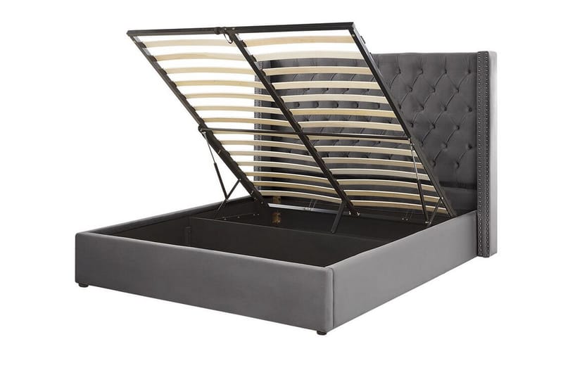 Kymmen Dubbelsäng 160x200 cm - Grå - Möbler - Sovrum - Sängram & sängstomme