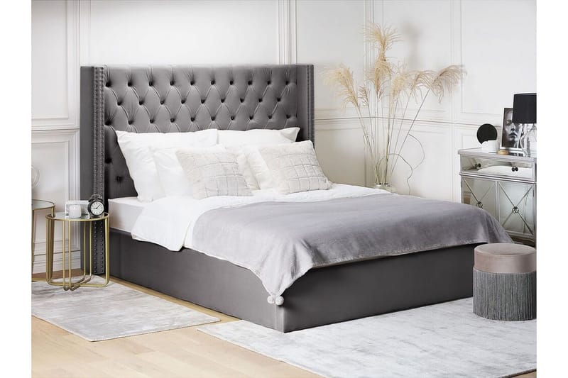 Kymmen Dubbelsäng 160x200 cm - Grå - Möbler - Sovrum - Sängram & sängstomme
