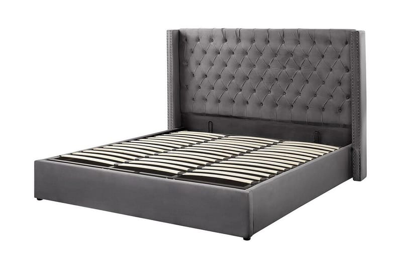 Kymmen Dubbelsäng 180x200 cm - Grå - Möbler - Sovrum - Sängram & sängstomme