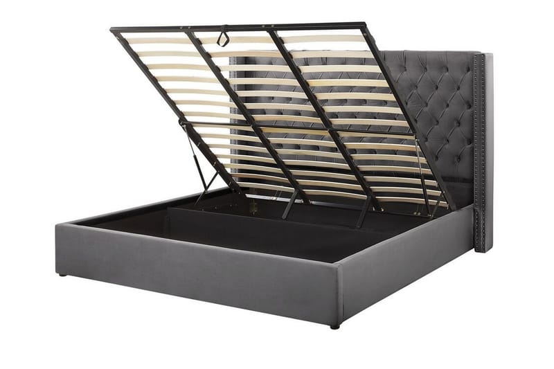 Kymmen Dubbelsäng 180x200 cm - Grå - Möbler - Sovrum - Sängram & sängstomme