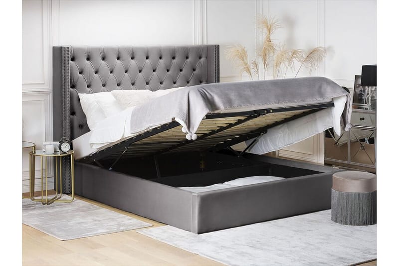 Kymmen Dubbelsäng 180x200 cm - Grå - Möbler - Sovrum - Sängram & sängstomme