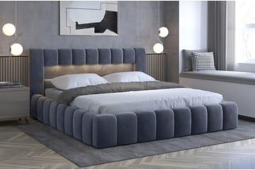 Lamica Sängram med Förvaring 140x200 cm - Grå - Möbler - Sovrum - Sängram & sängstomme