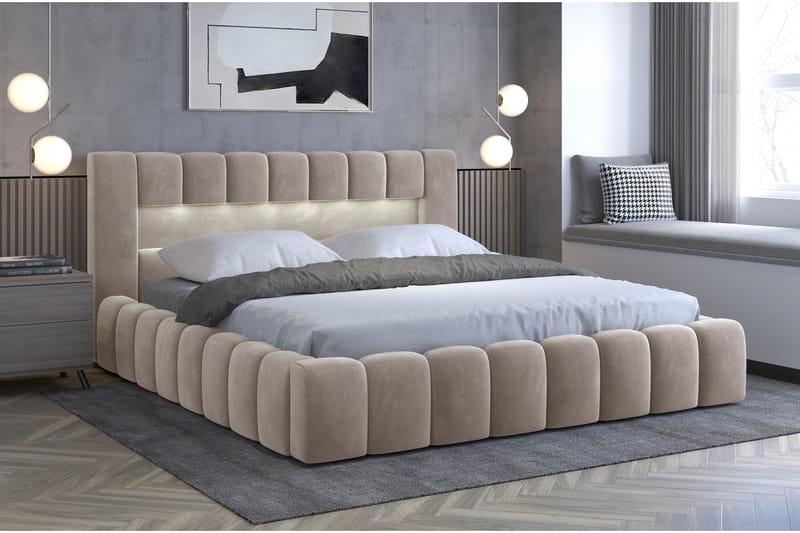 LAMICO Sängram 140x200 cm Beige - Möbler - Sovrum - Sängram & sängstomme
