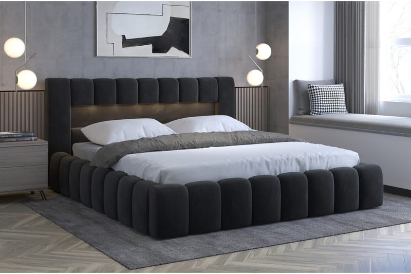 LAMICO Sängram 160x200 cm Svart - Möbler - Sovrum - Sängram & sängstomme