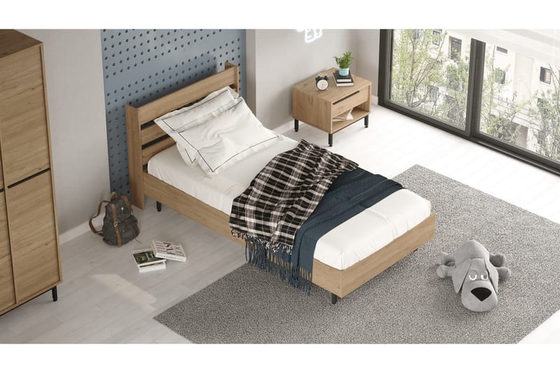 Liyakat Sängram 90x200 cm, Valnöt