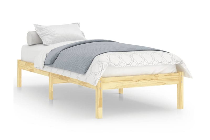 Sängram massiv furu 100x200 cm - Brun - Möbler - Sovrum - Sängram & sängstomme