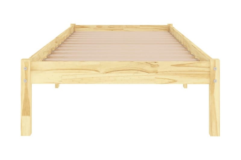 Sängram massiv furu 90x200 cm - Brun - Möbler - Sovrum - Sängram & sängstomme