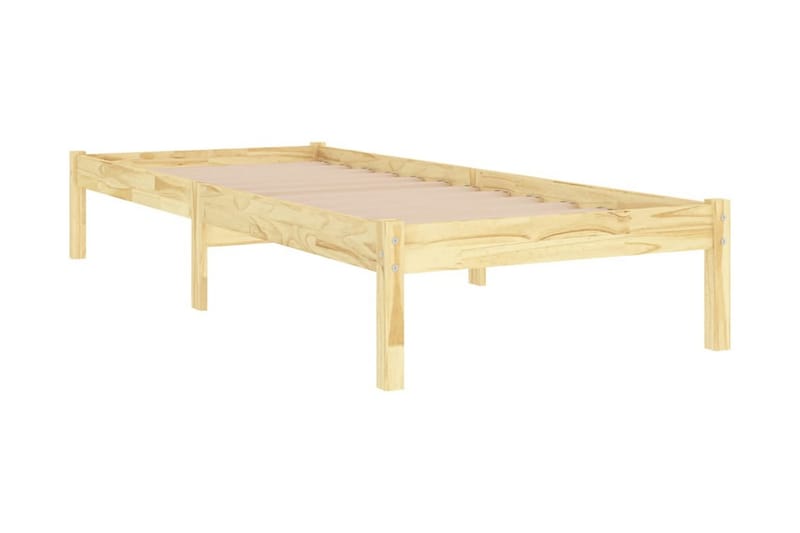 Sängram massiv furu 90x200 cm - Brun - Möbler - Sovrum - Sängram & sängstomme