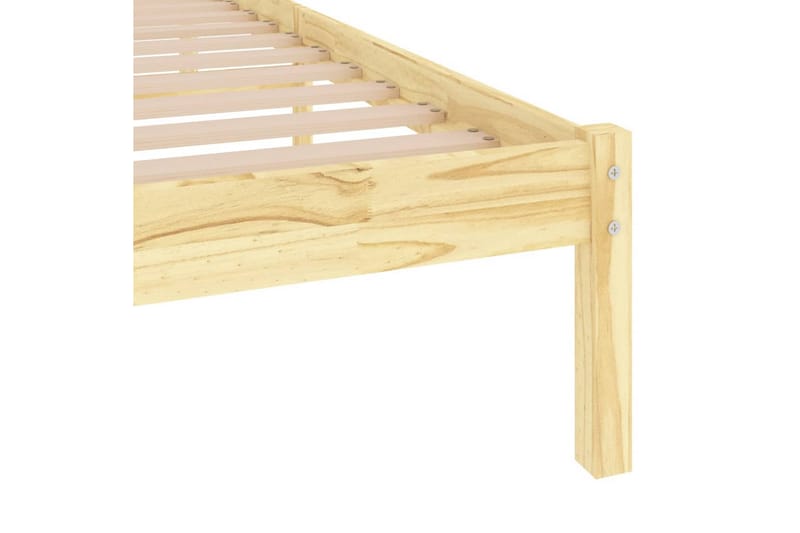 Sängram massiv furu 90x200 cm - Brun - Möbler - Sovrum - Sängram & sängstomme