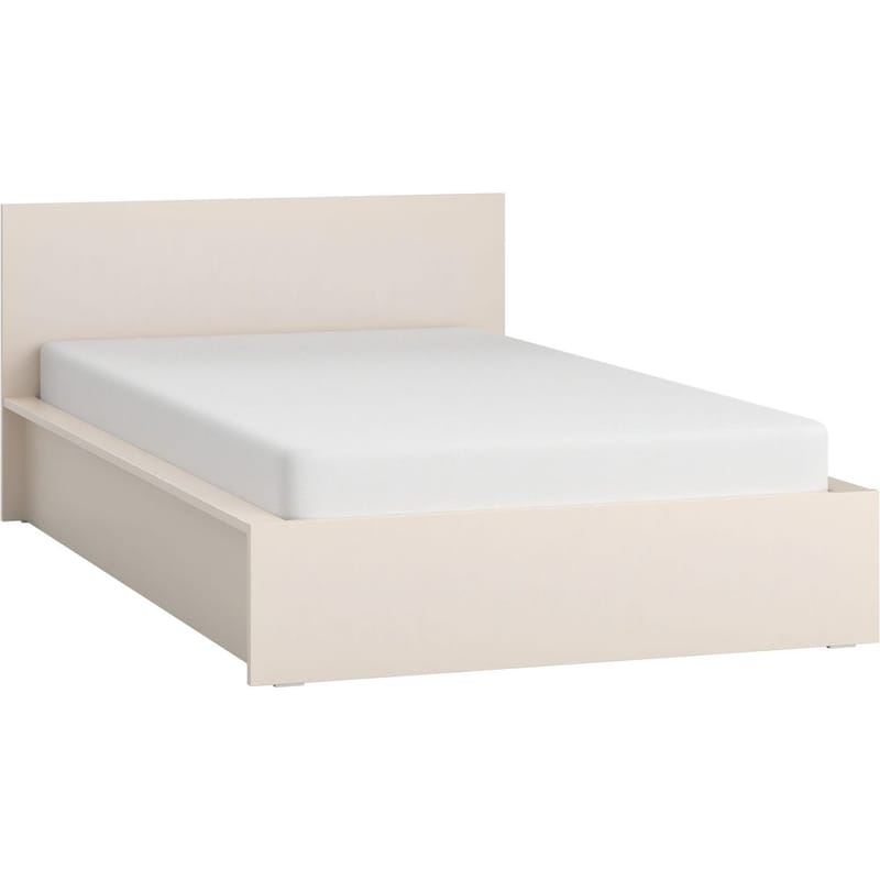 Sängram med huvudgavel 4 You Fresh med Trälameller på Band Sandbeige, 120 x 200 cm