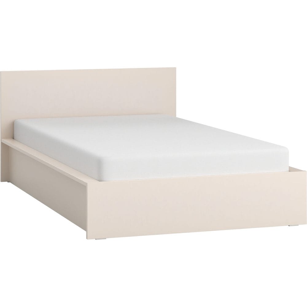 S&auml;ngram med huvudgavel 4 You Fresh med Tr&auml;lameller p&aring; Band Sandbeige - 120 x 200 cm