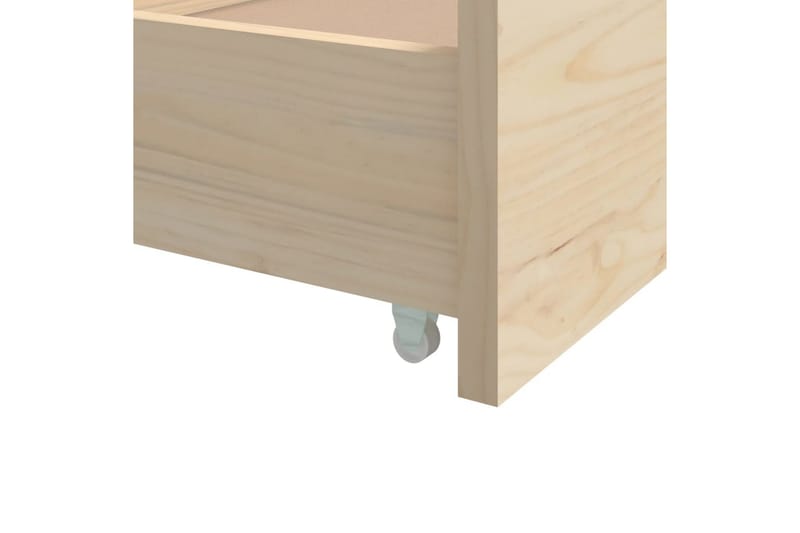 Sängram med lådor massiv furu 90x200 cm - Brun - Möbler - Sovrum - Sängram & sängstomme