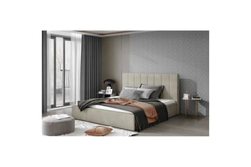 Sängram med stoppning Eltap Audrey fr. stål - Paros 02, Beige, 140x200 cm - Möbler - Sovrum - Sängram & sängstomme