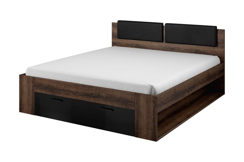 MEMSE Sängram 160x200   Teak/Svart - Möbler - Sovrum - Sängram & sängstomme