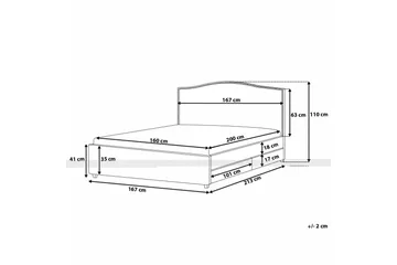 Montpellier Dubbelsäng 160|200 cm - Beige - Möbler - Sovrum - Sängram & sängstomme