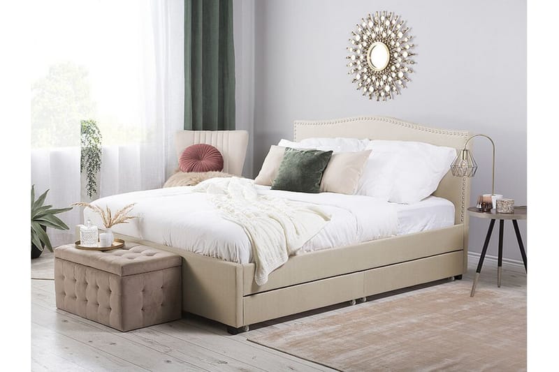 Montpellier Dubbelsäng 160|200 cm - Beige - Möbler - Sovrum - Sängram & sängstomme