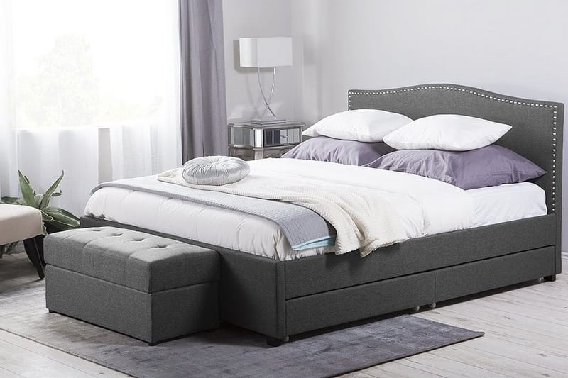 Montpellier Dubbelsäng 160|200 cm - Grå - Möbler - Sovrum - Sängram & sängstomme