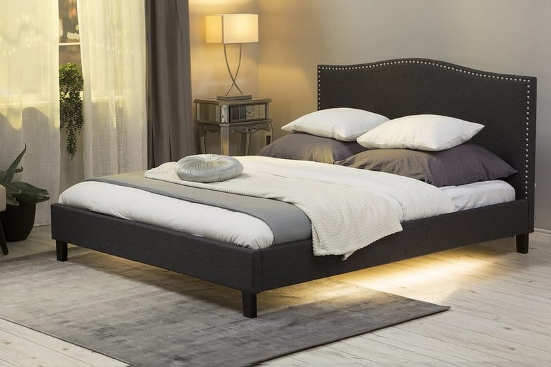 Montpellier Dubbelsäng 180 200 cm  Grå  Grå - Grå - Möbler - Sovrum - Sängram & sängstomme