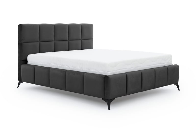 Nazira Sängram med Förvaring 140x200 cm Mörkgrå - Möbler - Sovrum - Sängram & s�ängstomme