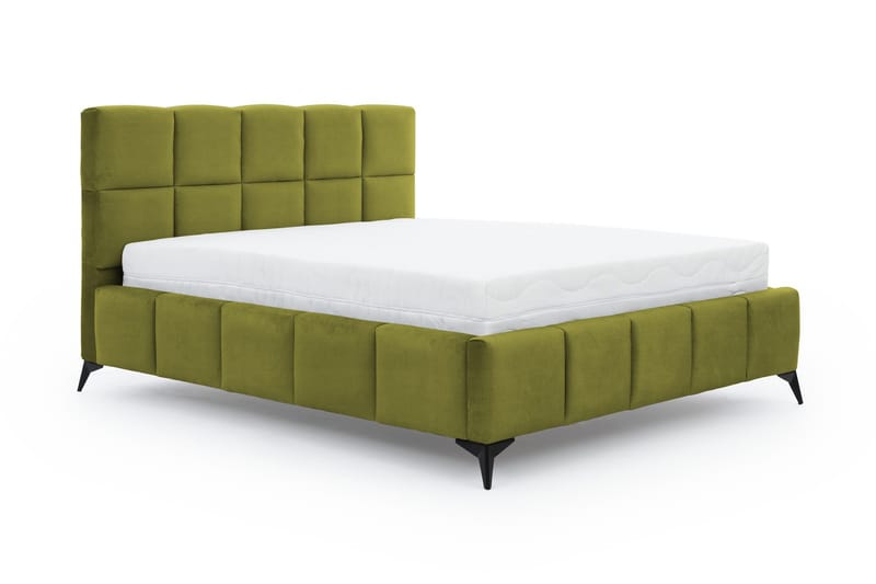 Nazira Sängram med Förvaring 160x200 cm Olivgrön - Sängram & sängstomme