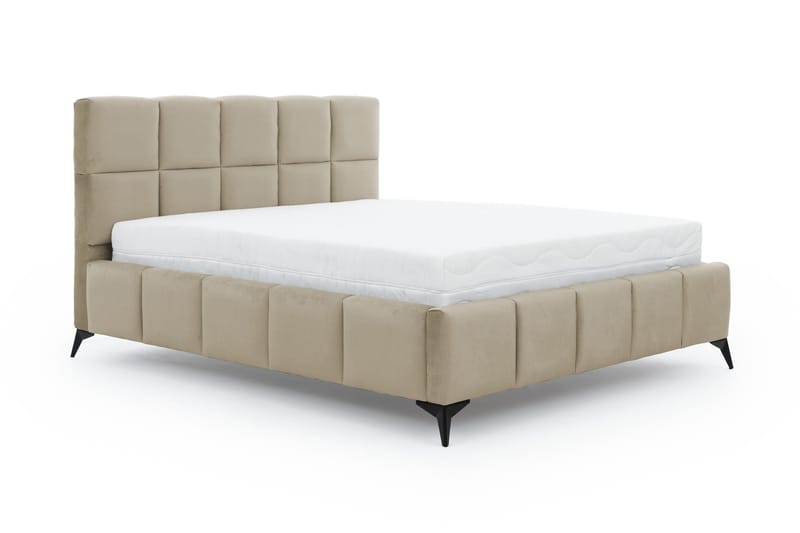 Nazira Sängram med Förvaring 180x200 cm Beige - Möbler - Sovrum - Sängram & sängstomme