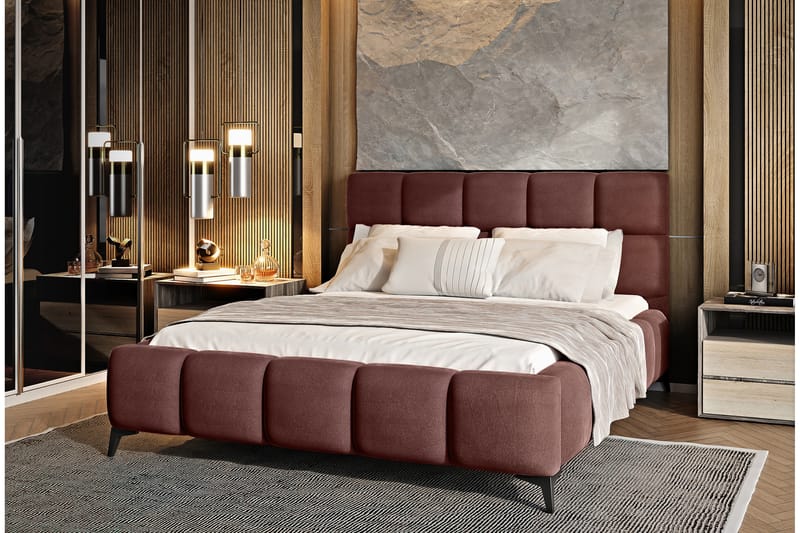 Nazira Sängram med Förvaring 180x200 cm Rosa - Möbler - Sovrum - Sängram & sängstomme