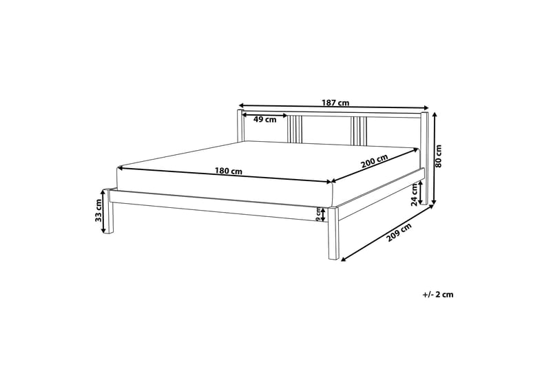 Newbegin Dubbelsäng 180x200 - Vit - Möbler - Sovrum - Sängram & sängstomme