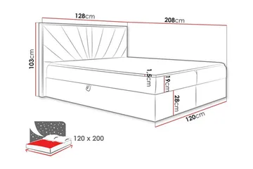 Oberting Sängram 120x200 cm - Möbler - Sovrum - Sängram & sängstomme