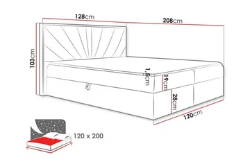 Oberting Sängram 120x200 cm - Möbler - Sovrum - Sängram & sängstomme