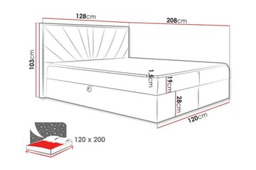Oberting Sängram 120x200 cm - Möbler - Sovrum - Sängram & sängstomme