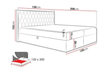 Oberting Sängram 120x200 cm - Möbler - Sovrum - Sängram & sängstomme