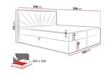 Oberting Sängram 200x200 cm - Möbler - Sovrum - Sängram & sängstomme