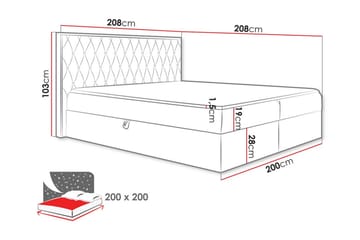 Oberting Sängram 200x200 cm - Möbler - Sovrum - Sängram & sängstomme