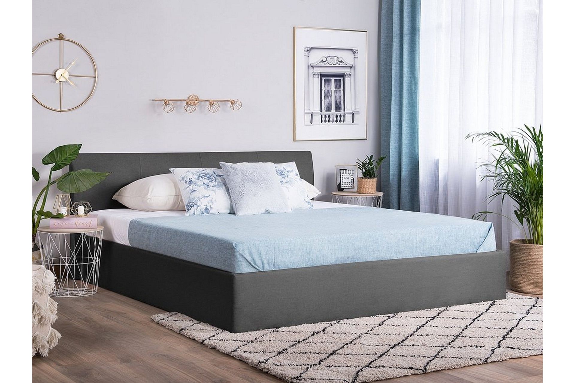 orbey sängram 160x200 cm  grå - grå