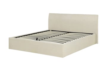 Orbey Sängram med Förvaring 160x200 cm i Tyg med Sänggavel - Beige - Möbler - Sovrum - Sängram & sängstomme