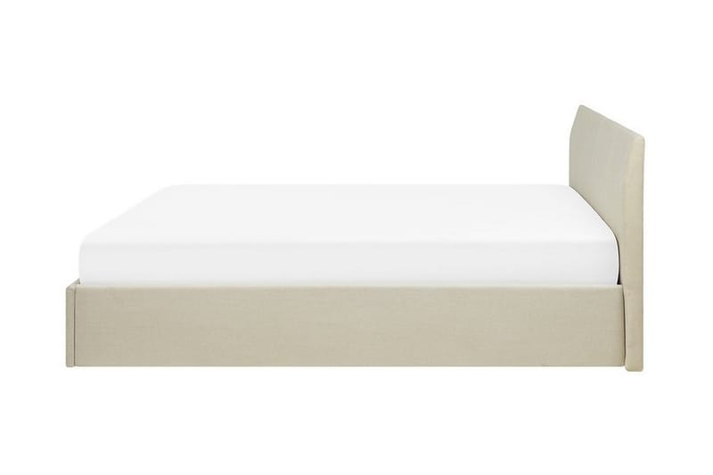 Orbey Sängram med Förvaring 160x200 cm i Tyg med Sänggavel - Beige - Möbler - Sovrum - Sängram & sängstomme