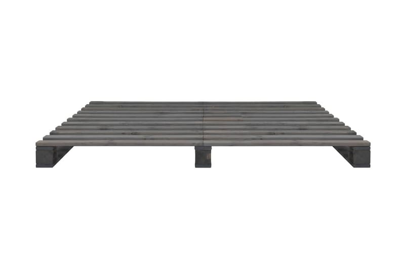 Pallsängram grå massiv furu 120x200 cm - Grå - Möbler - Sovrum - Sängram & sängstomme