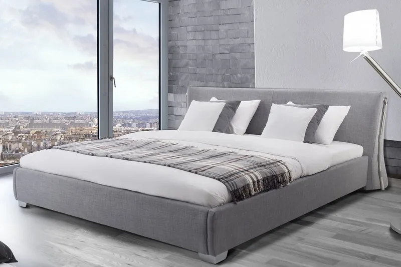 Paris Dubbelsäng 160 200 cm - Grå - Möbler - Sovrum - Sängram & sängstomme