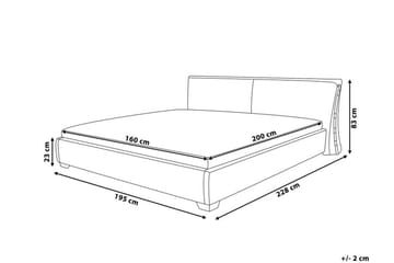 Paris Dubbelsäng 160 200 cm - Grå - Möbler - Sovrum - Sängram & sängstomme