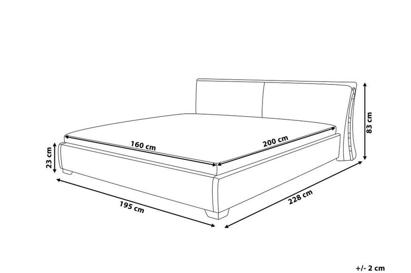 Paris Dubbelsäng 160 200 cm - Grå - Möbler - Sovrum - Sängram & sängstomme