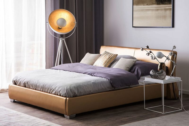 Paris Dubbelsäng 180 200 cm - Guld - Möbler - Sovrum - Sängram & sängstomme