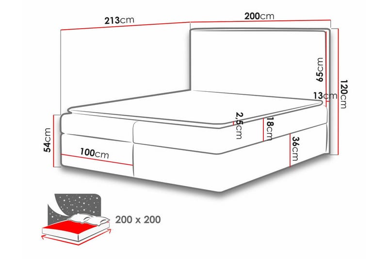Pries Sängram 200x200 cm - Möbler - Sovrum - Sängram & sängstomme